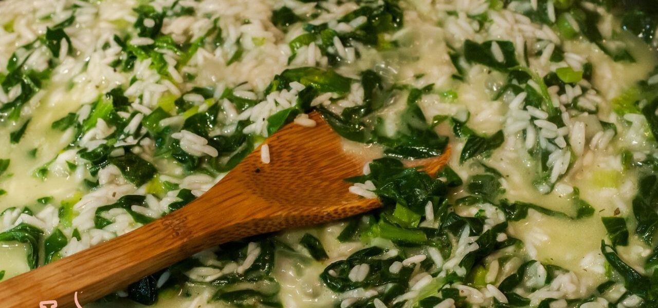 Spinat Reis griechische Art