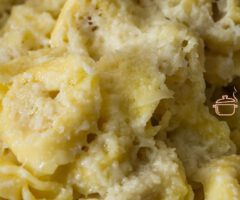Tortellini-Auflauf mit Schinken und Pilzen