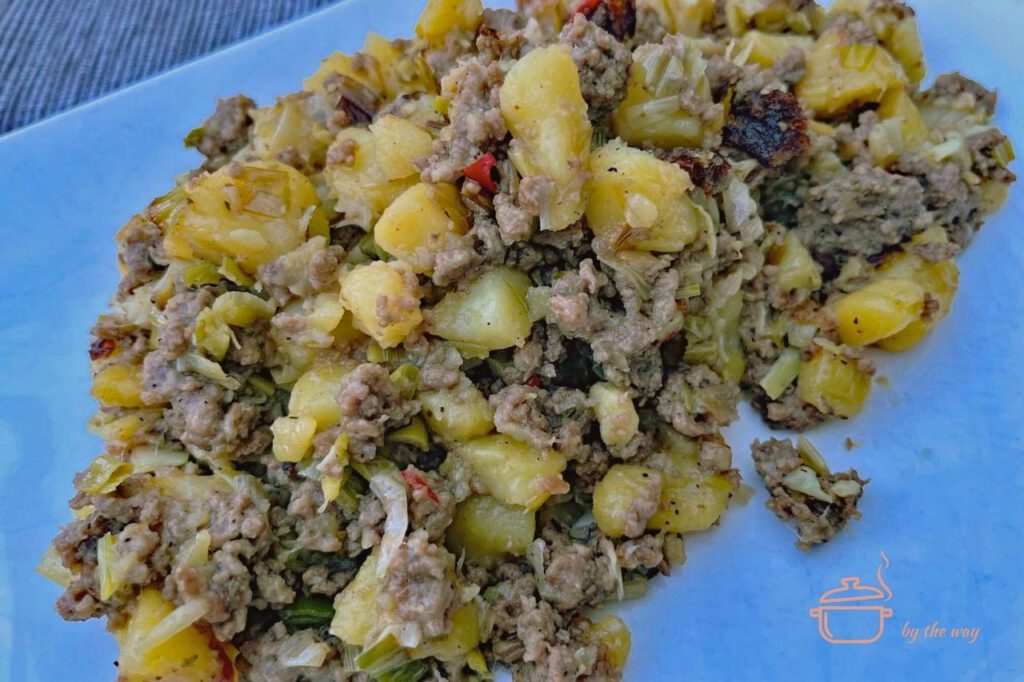 Lauch-Kartoffel-Hackfleisch Pfanne